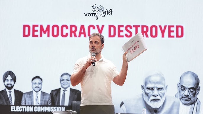 चुनाव आयोग वोट चोरी कर देश के लोकतंत्र की हत्या कर रहा-राहुल गांधी