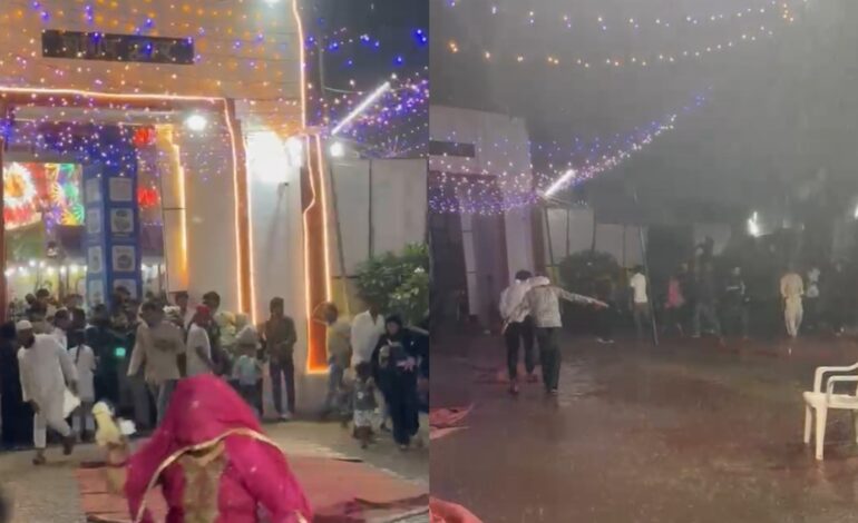 नौचंदी मेले में आंधी-बारिश के बाद चीख-पुकार: बाल-बाल बचे हजारों लोग